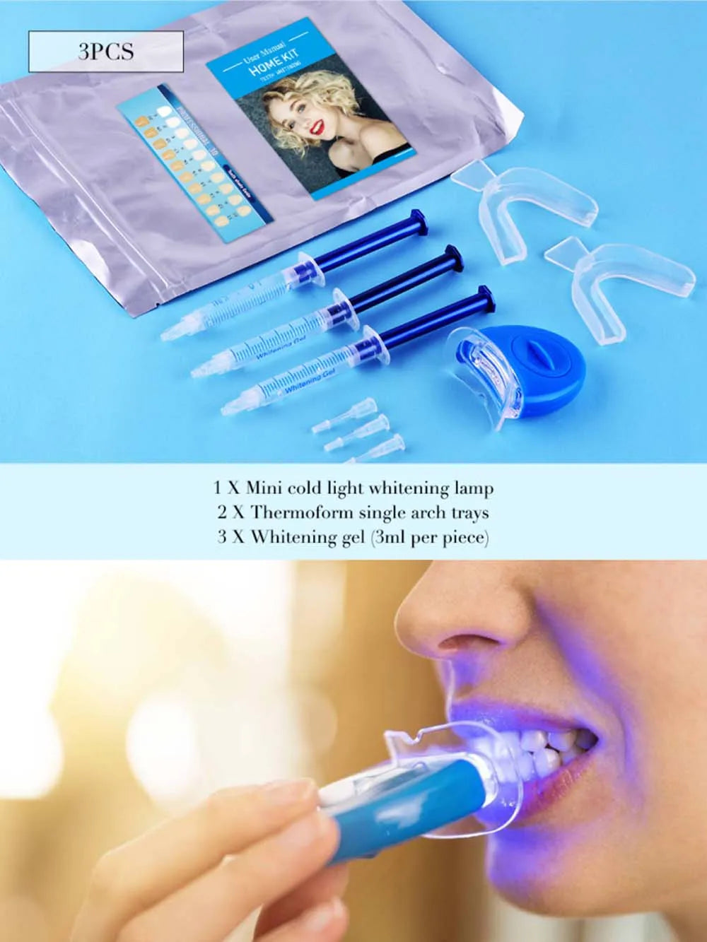 Professional Teeth Whitening Kit with LED